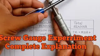 How to take reading observation least count of screw gauge/hindi/english/physics/11th/12th