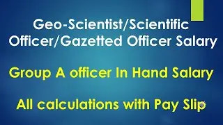upsc geoscientist salary | scientist salary in india| geoscientist salary| group A officer salary|