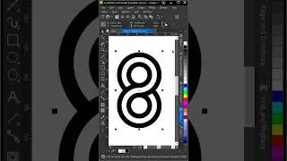 Creative Number 8 Design Using Circles #coreldrawtutorial #ceographics #coreldraw #logoshorts
