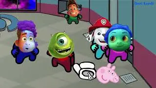 (Peppa pig and Mini Crew Baby Cats vs POP IT) Among Us distraction dance animation