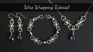 Wire Wrapping Tutorial: Elegant Elven Motif for Earrings Bracelet & Necklace