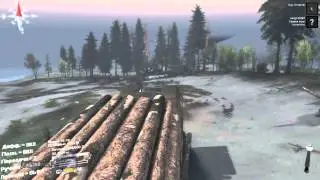 Trucks USSR and Russia MAZ 7310 off-road and in the dirt spintires gameplay multiplayer