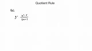 CAIE Mathematics (P2/P3) - Quotient Rule