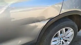 BMW X3, сильно растянутая дверь.
