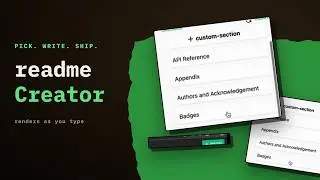 1 - Github Readme Creator | NextJS | Tailwindcss | Javascript | Full Stack
