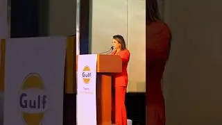 Best anchor Mayuri D Malandkar hosting an investor meet for Gulf Oil. #anchor #host #corporateanchor
