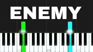 Imagine Dragons - ENEMY piano tutorial (EASY)