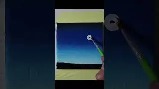 Poster Color Night Sky Painting for Beginners 