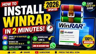 How to Install WinRAR in Window | Complete WinRAR Setup Guide 2026 | Download & Install in 2 Minutes