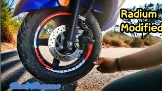 🤑Suzuki Burgman Street 125 Macwheel Stickers 😍😍😍 #suzukiburgmanstreet125 #modified #radium