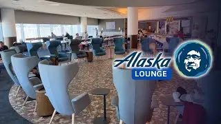 [NEW] ALASKA AIRLINES 2nd LARGEST lounge (SAN FANCISCO)