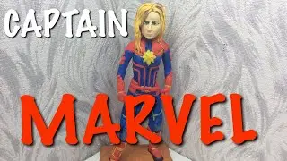 Видео лепка Капитан Марвел Captain Marvel Claymation