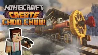 Minecraft Create Mod Train Building - Survival 1.18