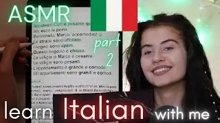 ASMR learn ITALIAN with me PART 2 🇮🇹  - Italian for BEGINNERS (soft spoken) until you fall asleep 😴💤