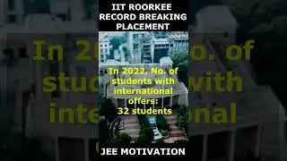 🤑 Unbelievable IIT Placements 🔥 IIT Roorkee Placements 2022 Reportn😯 JEE motivation 