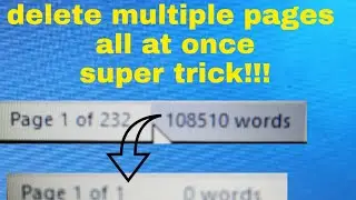 How To Delete Multiple Specific Pages all at once in A Word Document? Get trick 2021