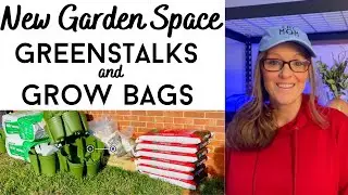 My New Garden Space for GREENSTALK Vertical Gardens and Grow Bags!
