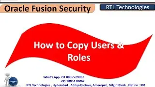 Oracle Fusion Security | Copy Users | Security Console | Fusion Roles | Fusion Users | Training