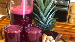 SUPERBFOOD BEETS ROOTS PINEAPPLE GINGER JUICE RECIPE