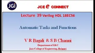 Lecture 39 Automatic tasks and functions in Verilog HDL
