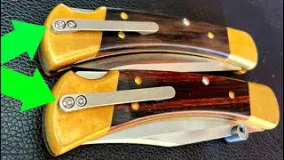 Installing pocket clips on my Buck 110 pocket knives