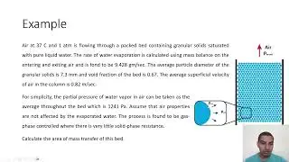 Mass transfer in English | 76 | Correlations of M.T. coefficient - Example on Packed beds