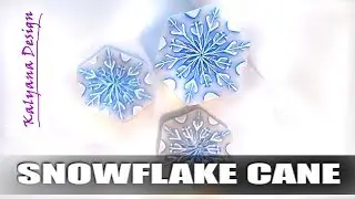 Snowflake cane - polymer clay tutorial 657