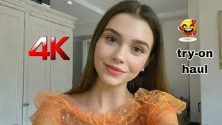 4K Transparent Clening Outfit Try On Haul & See Through Lingerie Review | wet vs dry Outfit review 