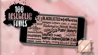 100+ Aesthetic Fonts | DaFont For Editing | Editing Fonts || How to download fonts on dafont