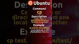 Cp command | Ubuntu Server