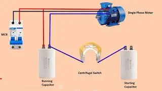 single phase motor centrifugal switch double capacitor