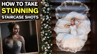 How to take stunning portrait photographs of a bride on a staircase