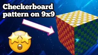 Checkerboard pattern looks very beautiful on 9x9 Rubik's cube 🤩