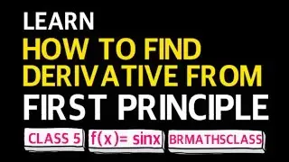 DERIVATIVE OF SINX BY USING FIRST PRINCIPLE | DIFFERENTIATION