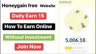 How To Earn Online Money free Without Investment Honeygain
