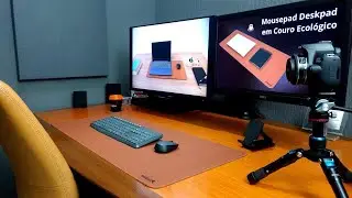 Mouse Pad em couro ecológico EDDIAS 90 x 40cm, pra deixar seu setup muito ELEGANTE!