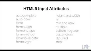 31. HTML - New Form Input Attributes - HTML5 Input Attributes