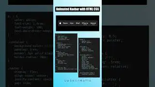 Animated navbar with Html Css #shorts #upskillmafia #webdevelopment