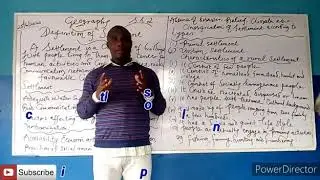 GEOGRAPHY -DEFINITION OF SETTLEMENT