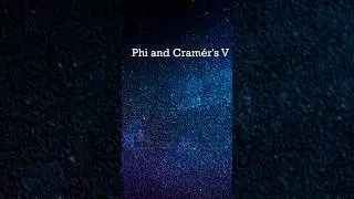 Phi and Cramers V #shortsvideo #shorts #shortvideo #short #shortsyoutube #shortsfeed