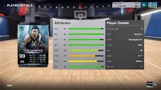 NBA LIVE 18 - Ultimate Team LUT 99 Overall Masters KLAY THOMPSON Superstar Gameplay