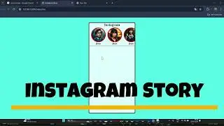 How to Create Instagram Story Scroll Bar with HTML & CSS | #htmlcss #programming #instagramclone