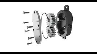 FreeCAD and Blender | Render and Animation of Gear Pump