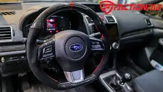 FactionFab CARBON FIBER Steering Wheel Install and Review! - Subaru WRX