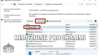 COME RIMUOVERE I PROGRAMMI DAL PANNELLO DI CONTROLLO - Tutorial