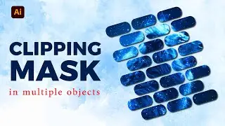 How to Use Clipping Masks with Multiple Objects in Adobe Illustrator | Beginner Tutorial 🎨