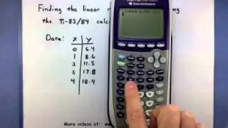 Pre-Calculus - Find the linear regression line using the TI-83/84 calculator