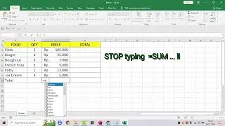 How to use SUM quicky in Excel