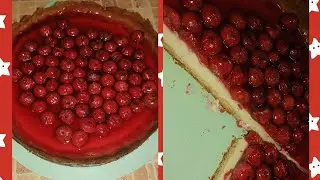 Чизкейк/Cheesecake с вишнёвым желе из замороженных ягод. Готовим в духовке. Легко и доступно!