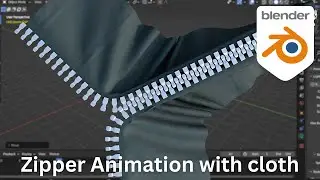 how to make a Cloth Zip Animation in blender | Blander Tutorial